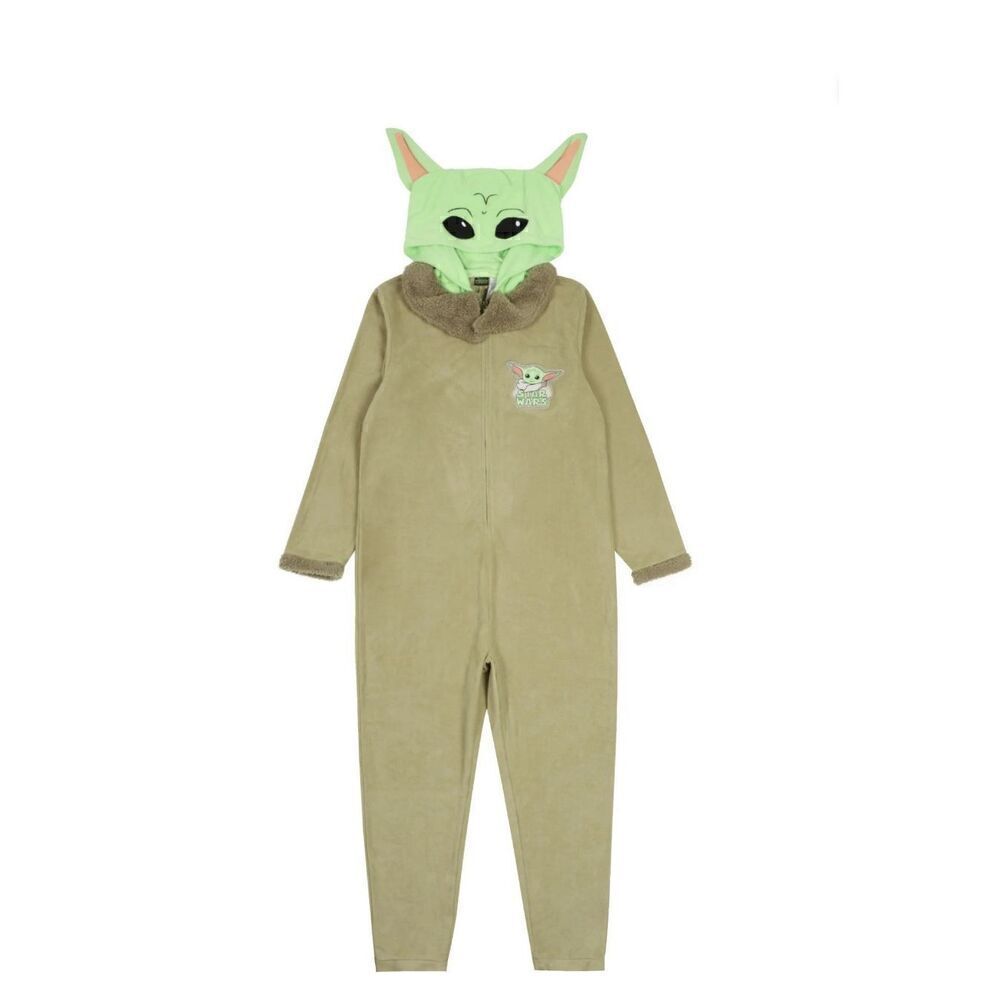 Star Wars The Mandalorian Grogu yoda Hooded Union Suit adult large Halloween